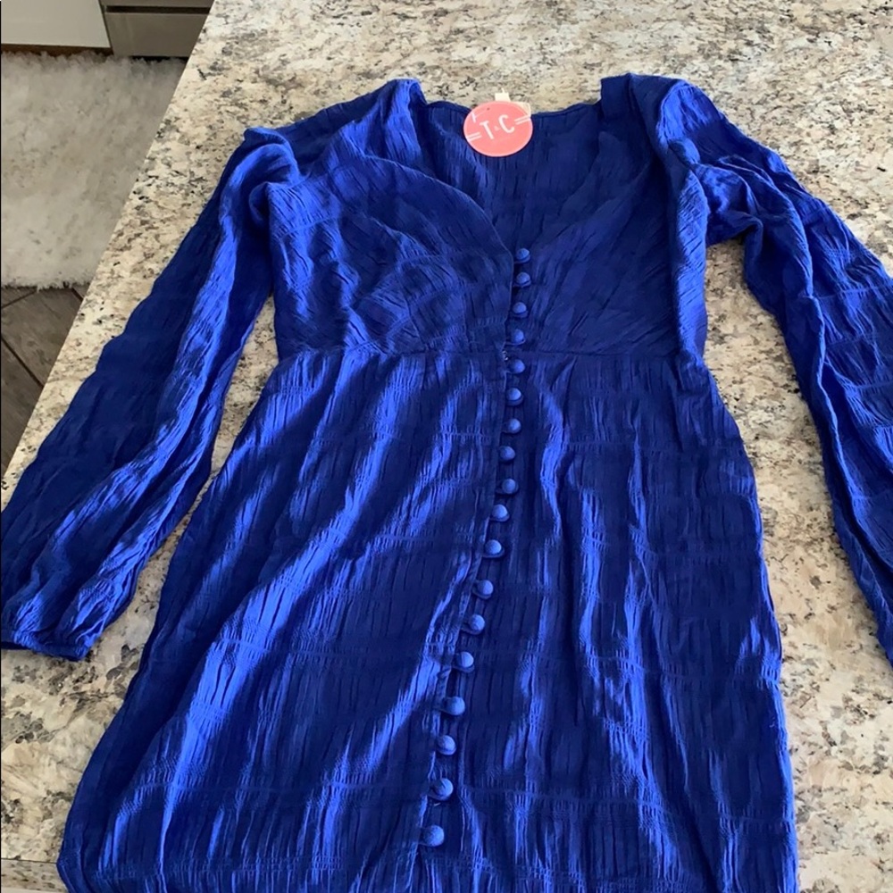 Blue Claire Vici button down dress - Picture 2 of 3